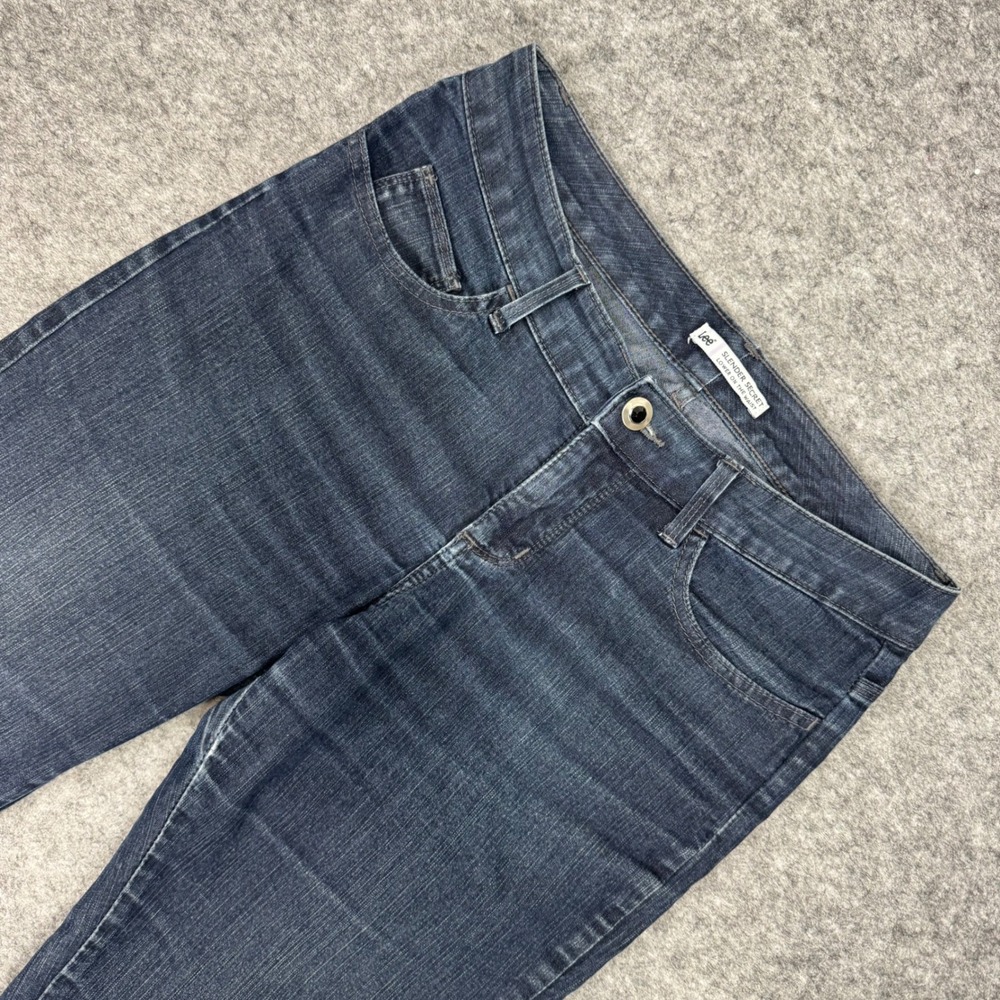 Lee Slender Secret Lower on the Waist Dark Wash Denim Jeans Petite 6P‎